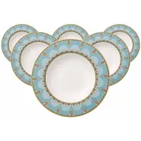 Villeroy & Boch Suppenteller "Suppenteller Samarkand Aquamarin ø 24,8 cm 6er Set bunt"