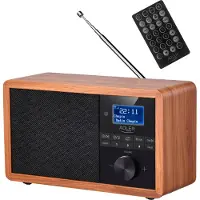Adler AD 1184, Tragbar, Digital, AM, DAB+, FM, 15 W, 3,5 mm, Schwarz, Holz