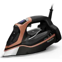 Rowenta DW9520D1, Trocken- & Dampfbügeleisen, Mikrodampf 400 HD Laser-Grundplatte, 300 g/min, Schwarz, Orange, 75 g/min, 0,35 l