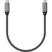 Satechi USB4 C-to-C Braided Cable – 0.25 m – 40 Gbps – Grey