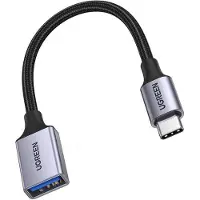 UGREEN OTG-Adapterkabel USB-C-Stecker auf USB-A-Buchse, 5 Gbit/s, 0,15 m - Schwarz
