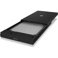Icy Box IB-200T-C3, ext. 2.5" SATA Gehäuse, USB 3.2 Gen 1 bis zu 5 Gbit/s, Werkzeuglos, Kunststoff, schwarz, SSD-Gehäuse, 2.5", SATA, Serial ATA II, Serial ATA III, 6 Gbit/s, USB Anschluss, Schwarz