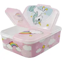 SuperMerchantEU Einhorn Rainbow - Lunchbox mit Fächern