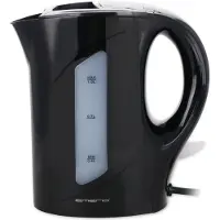 Emerio Wasserkocher 1 Liter – Überhitzungsschutz – Automatische Abschaltung – Wasserstandsanzeige – 900 W – WK-121616.1 - Schwarz