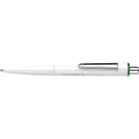 Schneider Kugelschreiber K3 Biosafe, Strichstärke M, dokumentenecht, Biokunststoff, Schaft weiß, Schriftfarbe grün, 10 Stück