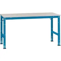 Manuflex Arbeitstisch Stationär Universal PVC, Stahl Brillantblau 1.500 x 1.000 mm