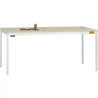 Manuflex LD1116.7035 ESD ESD-Arbeitstisch UNIDESK mit Kunststoffplatte, Gestell Lichtgrau RAL 7035, BxTxH = 2000 x 800 x 723-733 mm Lichtgrau (RAL 7035)
