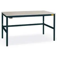 Manuflex LC1906.7016 ESD ESD-Arbeitstisch CANTOLAB Standard mit Kunststoffplatte, BxTxH = 1200 x 800 x 768-788 mm Anthrazit
