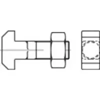 Toolcraft 105984 Hammerkopfschraube M12 50 mm Vierkant DIN 186 Stahl 10 St.