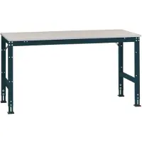 Manuflex AU4007.7016 Arbeits-Grundtisch UNIVERSAL Standard mit Kunststoffplatte, BxTxH = 1000x600x760-870 mm Anthrazit