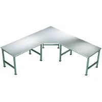 Manuflex AU0031.0001 Fünfeck-Verkettungselement UNIVERSAL mit Melamin-Platte, für Tischtiefe = 600 mm Grau, Grün