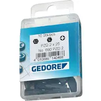 Gedore 690 3 L S-010 Schraubendreherbit 1/4", Vorteilspack 10-teilig, PH 3 L