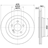 Hella Bremsscheibe 8DD 355 107-961