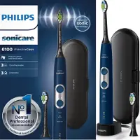 Philips Sonicare ProtectiveClean 4500 HX6830/44 Elektrische Schallzahnbürste, Erwachsener, Schallzahnbürste, Tägliche Pflege, Whitening, Schwarz, Grau, 31000 Bewegungen pro Minute, 2 min