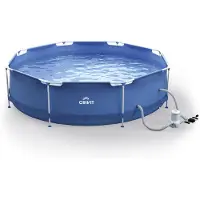 Crivit Metal-Frame-Pool, Ø 300 x H 76 cm, inkl. Fliterpumpe