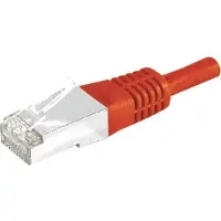Exertis Connect Patchkabel S/FTP (PIMF), CAT.6A EIA/TIA, Class EA, rot, 20,0 m Patchkabel mit besonders schmalem Kni