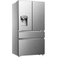 Hisense Hi7 Freistehend French Door Kühlschrank, Edelstahl, 560 l, Freistehend, Grau, Edelstahl, Berührung, LED, An Tür, R600A
