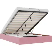 vidaXL Ottoman-Bett ohne Matratze Rosa 140x200 cm Samt