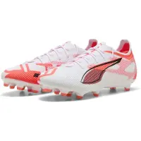 Puma Ultra 5 Pro FG/AG Fußballschuhe Unisex weiß schwarz glowing rot Gr 41