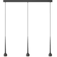Grau Falling Sun Trace 3/110 LED-Pendelleuchte 3-flammig-Schwarz-mit App/Casambi-mit Sunset Dimming (1300K - 2700K)