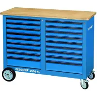 Gedore 1506 XL 2810 Rollwerkbank 1,25 m breit mit 2x 9 Schubladen, 2528096