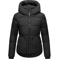 NAVAHOO Steppjacke "Lachperle XIV" mit Kapuze Kurze gesteppte Damen Winterjacke mit hohem Kragen und Kapuze