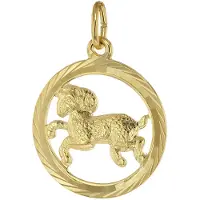 Trendor 39000-04 Sternzeichen Widder 333 Gold Anhänger Ø 16 mm