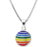 Trendor 41690 Kinder-Halskette Silber 925 Collier mit rundem Anhänger