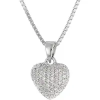 Trendor 41672 Damen-Halskette Silber 925 Collier mit Herz