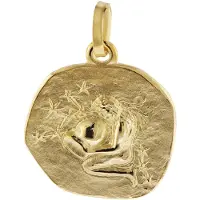 Trendor 08725-02 Sternzeichen-Anhänger Wassermann 333 Gold 16 mm