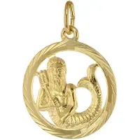 Trendor 39000-02 Sternzeichen Wassermann 333 Gold Anhänger Ø 16 mm