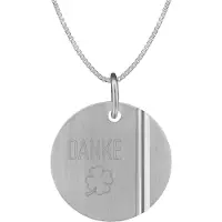 Trendor 68535 Silber-Halskette mit Anhänger Danke