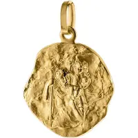 Trendor 75256 Anhänger Christophorus Gold 585 (14 Karat) Ø 16 mm