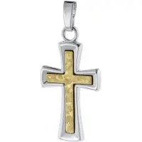Trendor 75783 Kreuz-Anhänger 585 Gold 14 Karat Bicolor