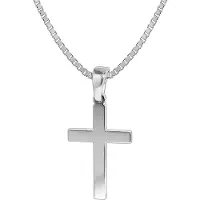 Trendor 35843 Damen Halskette 925 Silber mit Kreuz 21 mm