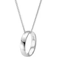 Trendor 15960 Herren-Kette mit Anhänger Silber 925 Freundschaftsring Halskette