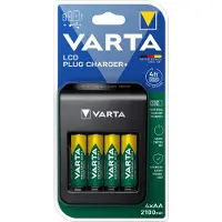 Varta 145762 LCD Plug Charger inkl. 4x AA 2100mAh