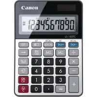 Canon LS-102 TC, Desktop, Einfacher Taschenrechner, 10 Ziffern, Batterie/Solar, Schwarz, Metallisch