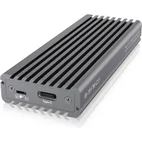 Raidsonic IB-1817M-C31, Type-C USB 3.2 Gen 2 zu PCIe NVMe M.2 2230/2242/2260/2280 SSD Gehäuse mit Schreibschutz, SSD-Gehäuse, M.2, PCI Express 3.0, 10 Gbit/s, USB Anschluss, Grau