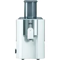 Braun J 500 WH, Entsafter, Edelstahl, Weiß, 2 l, 1,25 l, 7,5 cm, 900 W
