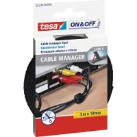 TESA Cable Organizer Tape 10 X5 M Schwarz