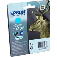 Epson Stag T1302 Hirsch DURABrite Ultra Single Cyan Tinte, High (L) Yield, Cyan, 10,1 ml, 1 Stück(e), 765 Seiten, Einzelpackung