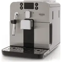 Gaggia Brera Kaffeevollautomat, Espressomaschine, LED-Infodisplay, 1400 Watt, 15 Bar, 1,2 l F?llmenge, 250 g Bohnenbeh?lter, Tassenw?rmer, Integriertes Mahlwerk, Milchaufsch?umer, Wasserfilter
