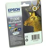Epson Stag Multipack 3 Farben T1306 DURABrite Ultra Ink, High (L) Yield, Cyan, Magenta, Gelb, Tinte auf Pigmentbasis, 10,1 ml, 1 Stück(e), Multipack