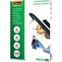 Fellowes Laminierfolien, DIN A4, 100 mic., 100 Stück