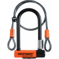 Kryptonite EVOLUTION MINI-7, Herkömmliches Vorhängeschloss, Tastensperre, Schwarz, Orange, Stahl, U-förmig, 8,3 cm