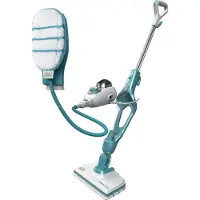 Black & Decker 9IN1 Steam-mop, Dampfmopp, 0,5 l, Türkis, Weiß, 6 m, 1300 W, Harter Boden