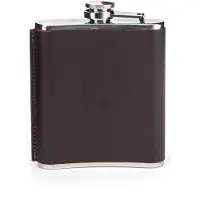 Kikkerland Leather Hip Flask 7OZ (BA61-M)