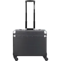 Generique Business Trolley PANDORA, mit Tragegriff und Rollen, Aluminium, mattschwarz