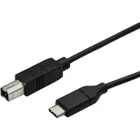 StarTech.com .com 50cm USB-B zu USB-C-Kabel, Datenkabel, USB 2.0, USB-C-Datenübertragungskabel, 0,5 m, USB C, USB B, USB 2.0, 0,48 Gbit/s, Schwarz
